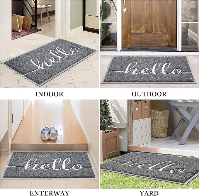 BeneathYourFeet Door Mat, Welcome Mat Low Profile Front Doormat Non Slip Rugs - Image 6