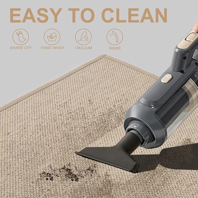 LEKEEPGO Door Mat 24"x47", Non Slip Door Mat Indoor Entrance, Rubber Backing Front Indoor Door mat Washable Absorbent Low-Profile Entryway Entry Resist Dirt Inside Door Mats, Khaki