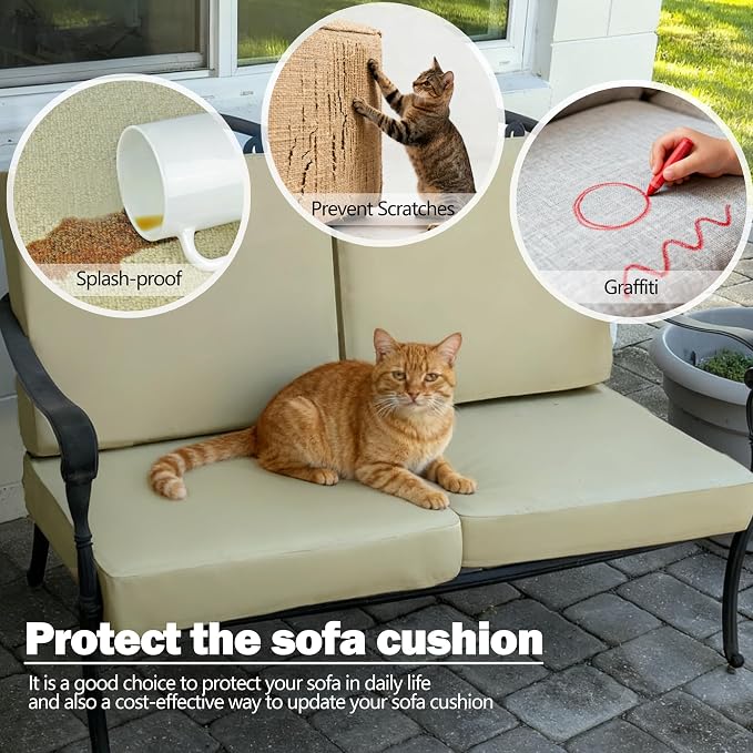 Sqodok Outdoor Cushion Covers 22x20 inch, Wicker Chair - Image 7