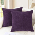CaliTime Decorative Couch Throw Pillow Covers 22 X 22 Inches Plum Purple | Pack by CaliTime