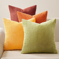 Topfinel Fall Burnt Orange Decorative Throw Pillows Covers 18x18 Inch Set of 4 by Topfinel