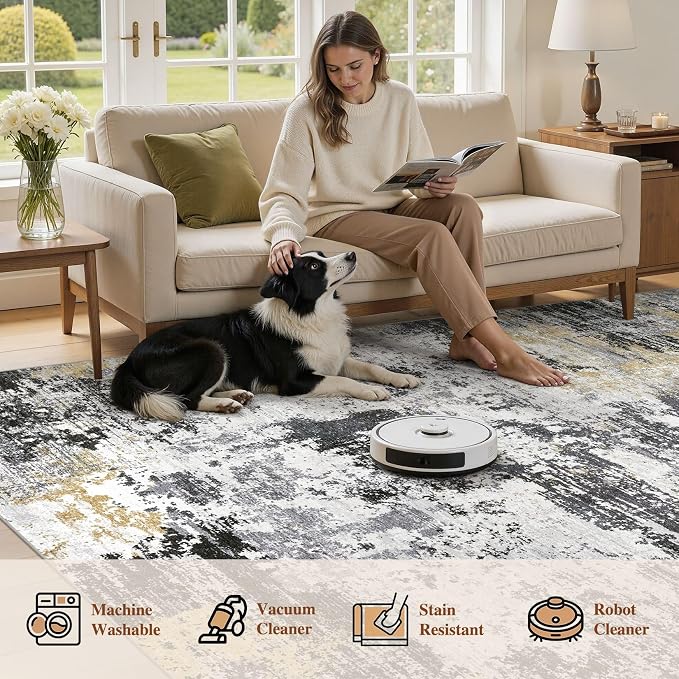 UERMEI 10x14 Area Rug for Living Room - Image 6