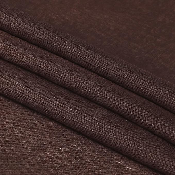 DWCN Brown Sheer Curtains for Kitchen Windows - Image 6