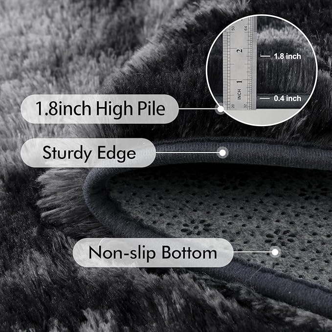 6x9 Ft Large Shag Rugs for Living Room Decor, Tie-Dyed Ultra Soft Fluffy Furry - Image 5