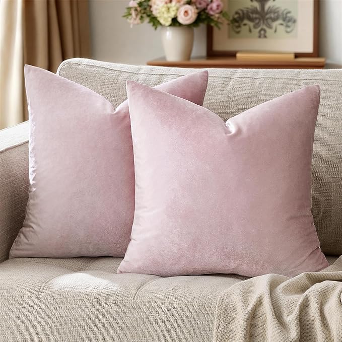 GIGIZAZA Decorative Throw Pillow Covers 16x16, Velvet Sofa Boho Cushion Pillows by GIGIZAZAFocusingonhomedecoration