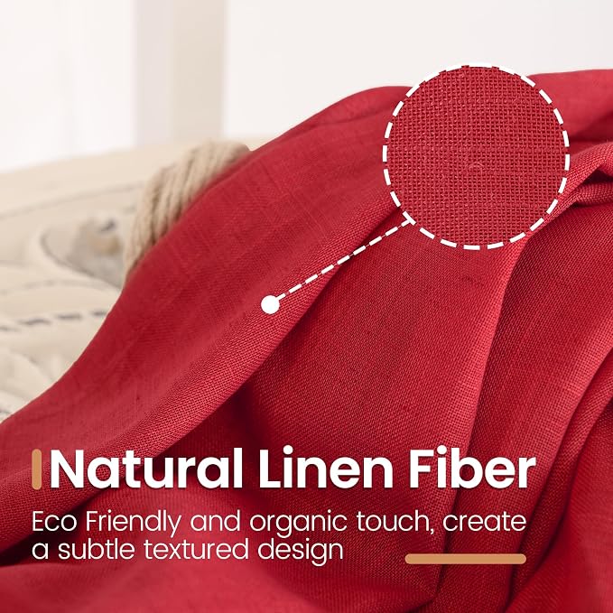 BGment Long Linen Semi Sheer Curtains 102 Inch Length - Image 3