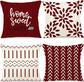 YCOLL Christmas Pillow Covers 18x18 Set of 4, Modern Sofa Throw Pillow Cover by PillowCoversExpert