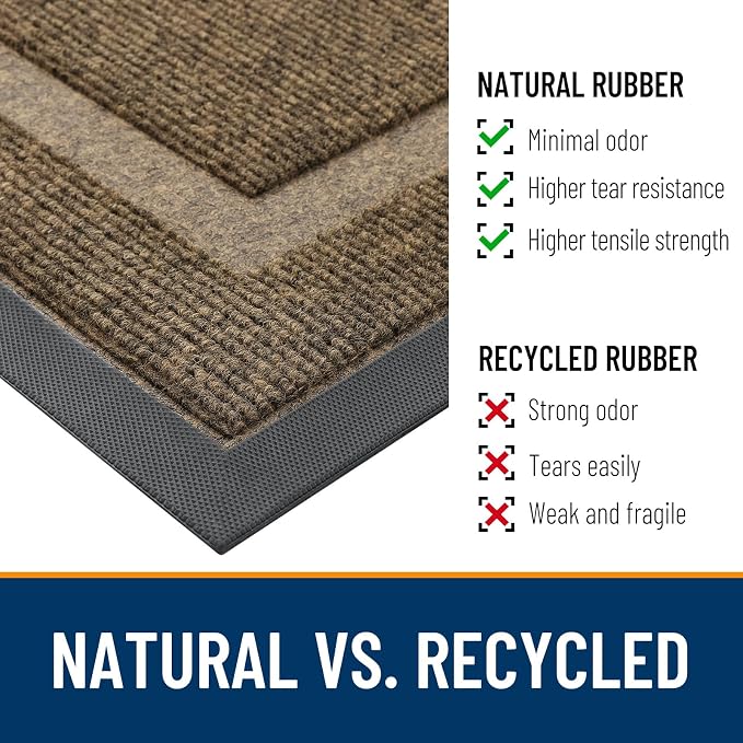OLANLY Front Door Mat Outside 59x23, All-Season Heavy-Duty Rubber Doormat | - Image 4