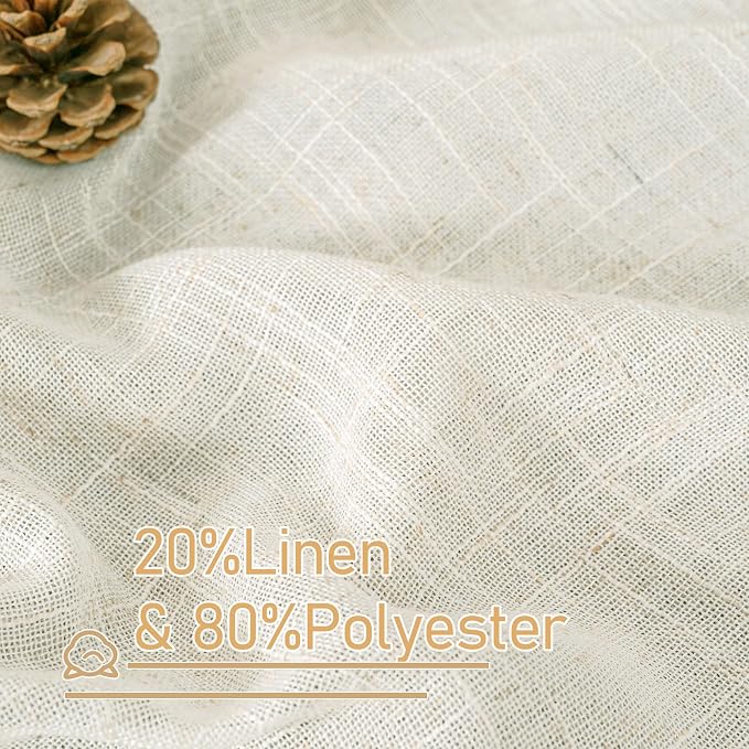 Semi Sheer Linen Curtains 90 Inch - Image 2