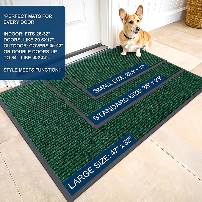 OLANLY Front Door Mat 71x47, Waterproof Heavy-Duty Indoor Outdoor Doormat | - Image 2