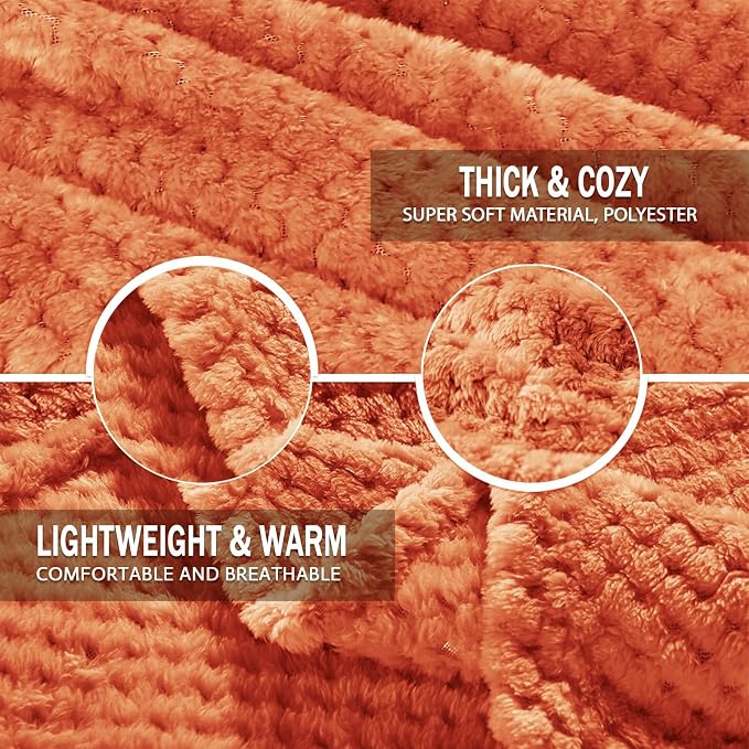 Exclusivo Mezcla Large Waffle Fleece Throw Blanket - Image 5