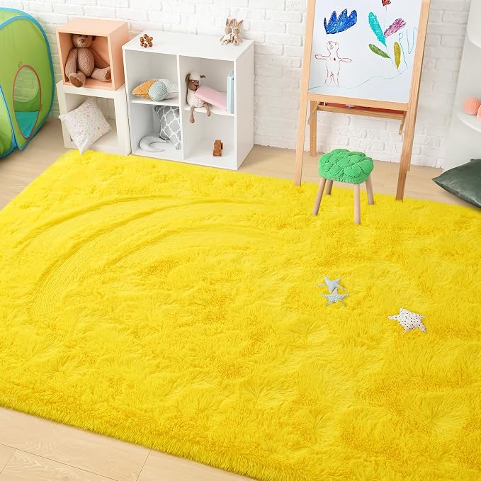 Amearea Premium Soft Fluffy Rug 4x5.3 Feet, Fuzzy Area Rugs - Image 5