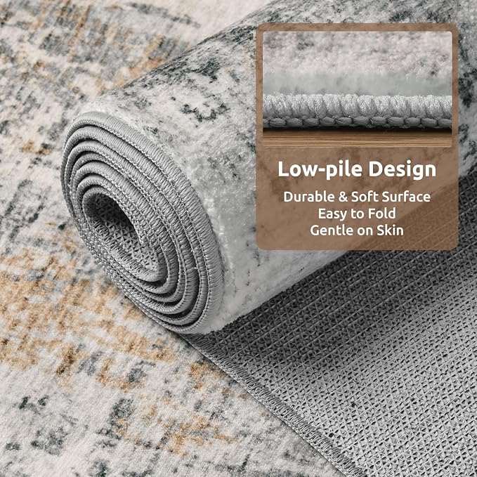 3 x 5 Rug Small Non Slip Area Rug Ultra Soft Machine Washable Low Pile Modern - Image 4