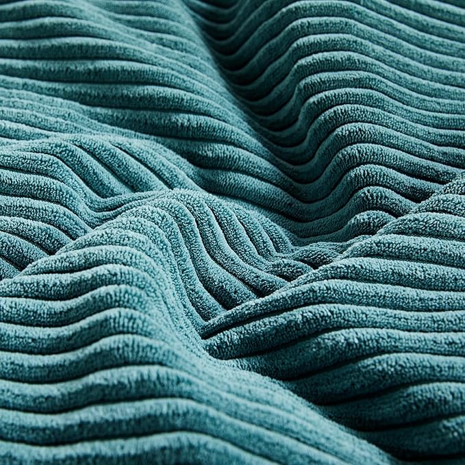 Fancy Homi 2 Packs Teal Samll Decorative Throw Pillow Covers 14x14 Inch - Image 5