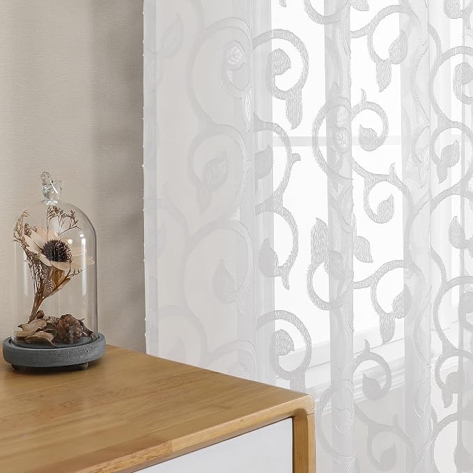 Furman Sheer White Curtains 84 inches Long - Image 7
