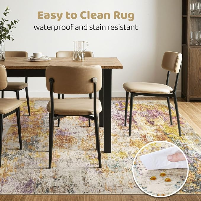LOONGRUG 9x12 Area Rug Washable Large Neutral Modern Living Room Rugs | - Image 6