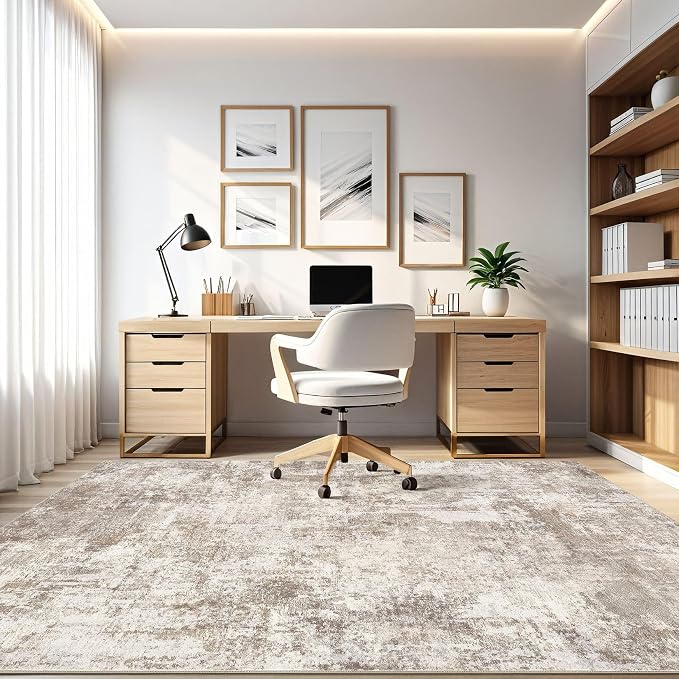 LOONGRUG 10x14 Area Rugs Washable Large Neutral Modern Living Room Rug | - Image 8
