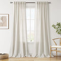 Nanspring Mousse White Linen Curtains by Nanspring