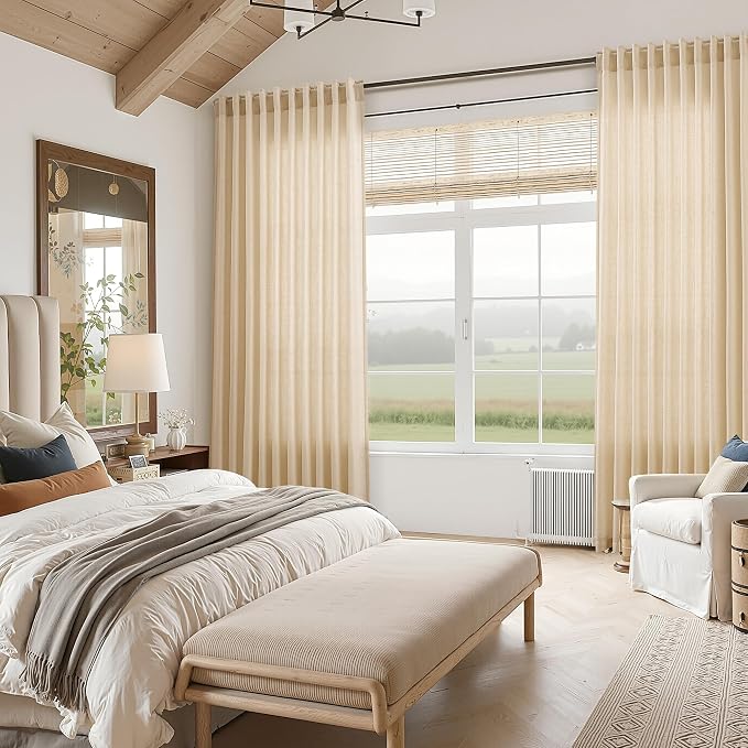 Tan Linen Curtains 96 Inches Long - Image 7