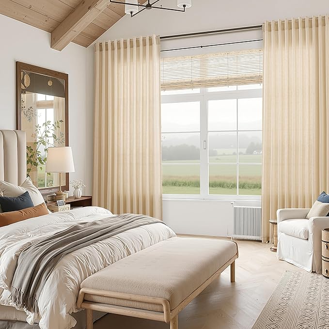 Tan Linen Curtains 96 Inches Long - Image 7