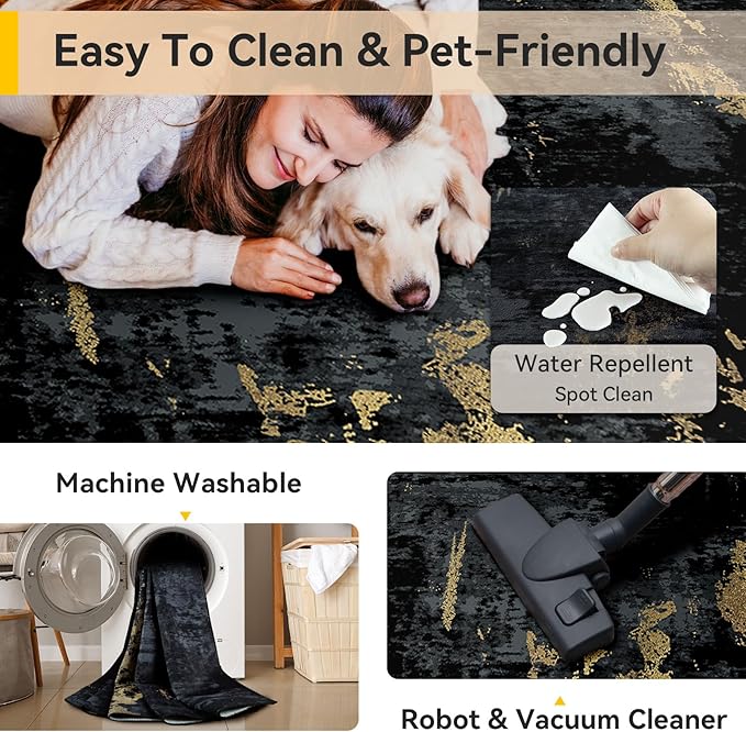 RELEANY Washable Round 8ft Area Rug - Image 4