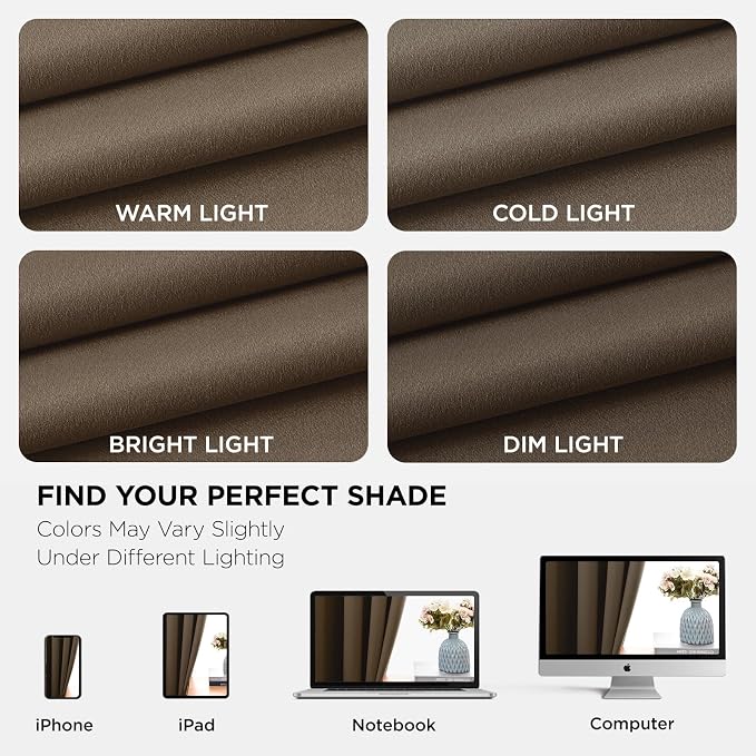 Joydeco Blackout Curtains 120 Inch Length 2 Panels Set, Thermal Insulated Long - Image 7