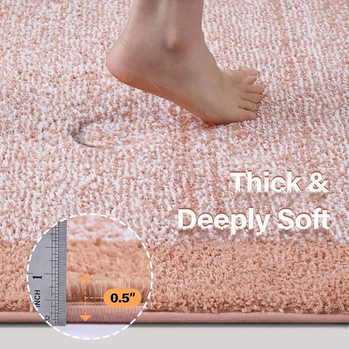 48x24 Long Bathroom Rugs Washable Non Slip, Soft Absorbent Quick Dry Mats - Image 4