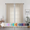 OWENIE Sheer Curtains 72 Inches Long by OWENIE
