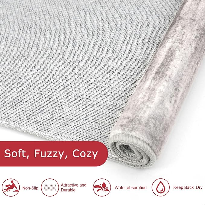 KOZYFLY Modern Abstract Washable Rug Runner 2x8 Hallway Runner Rug Non-Slip - Image 6