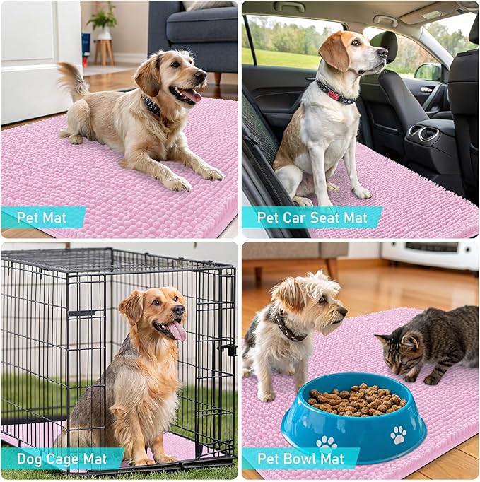 OLANLY Dog Door Mat for Muddy Paws 47x20, Absorbs Moisture and Dirt, Absorbent - Image 7