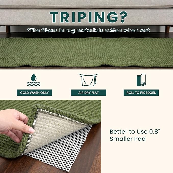 KOZYFLY Washable 4x5 Entry Woven Area Rug, Braided Throw Rugs - Image 8