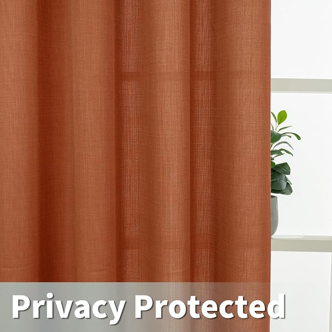Short Linen Curtains 40 Inch Length - Image 3
