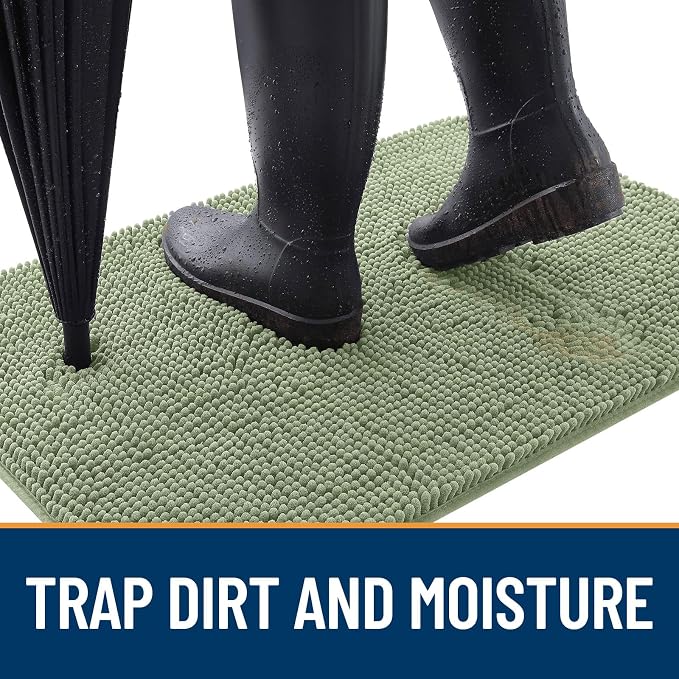 OLANLY Dog Door Mat for Muddy Paws 70x24, Super Absorbent Chenille Mud Mat | - Image 2