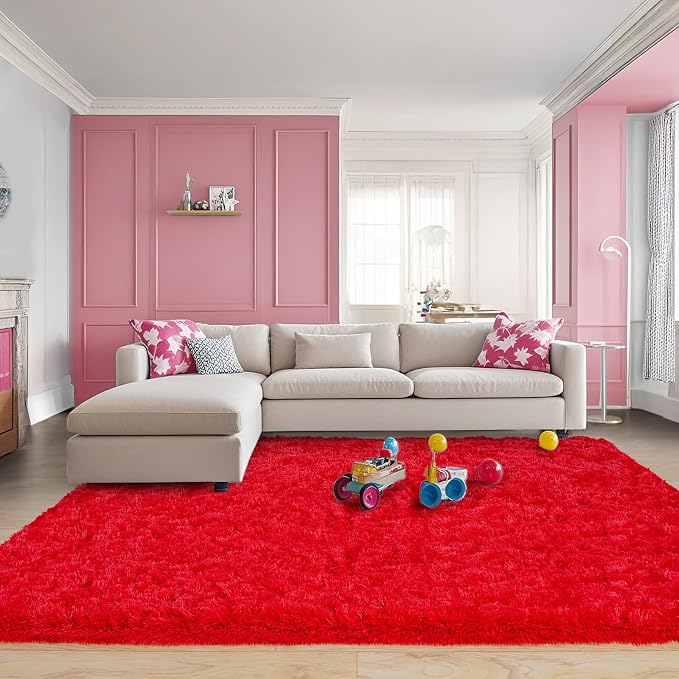 Pionblank 8x10 Rug for Living Room, Fuzzy Plush Large Area Rug, Fluffy Modern - Image 8