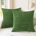CaliTime Decorative Couch Throw Pillow Covers 18 X 18 Inches Forest Green | by CaliTime