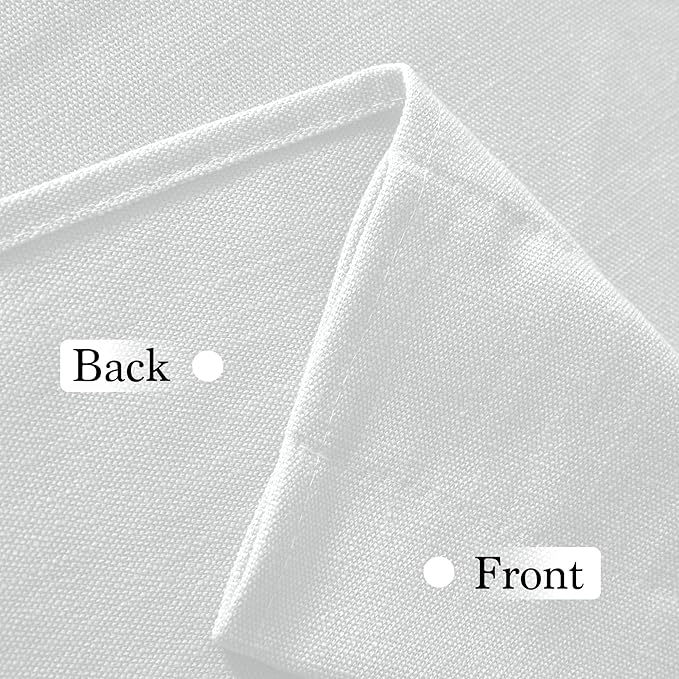 RYB HOME 2 Panels Valance for Windows Thick Faux Linen Blended Light Filtering - Image 4