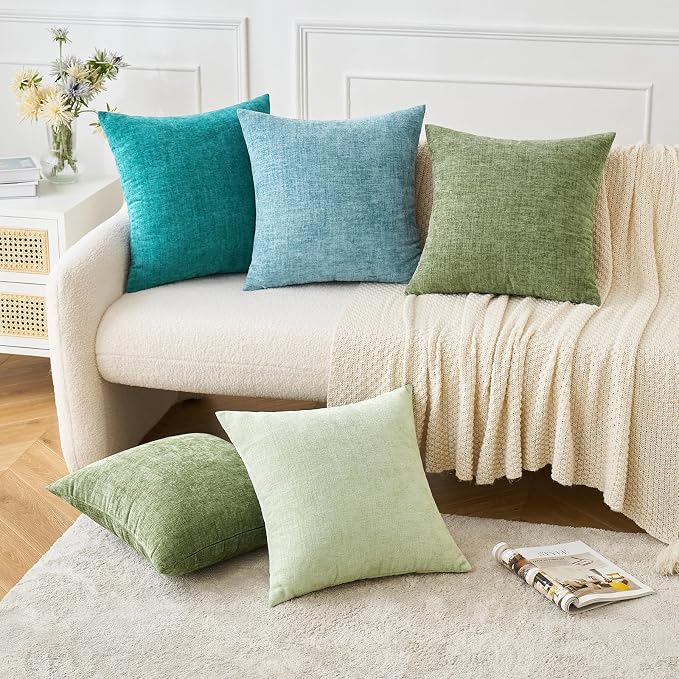 MIULEE Pack of 2 Couch Throw Pillow Covers 24x24 Inch Spring Soft Sage Green - Image 8
