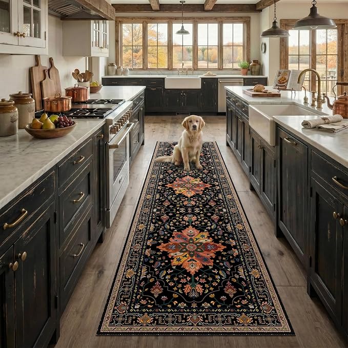 RELEANY Washable Area Rug, Runner 2'6"x8', Water Repellent, Pet Friendly - Image 3