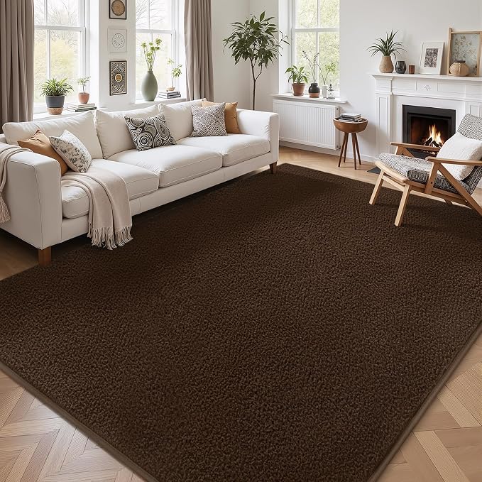 2x10 Runner Rug for Hallway, Long Runner Rugs Non Slip, Coffee | Soft Washable - Image 8