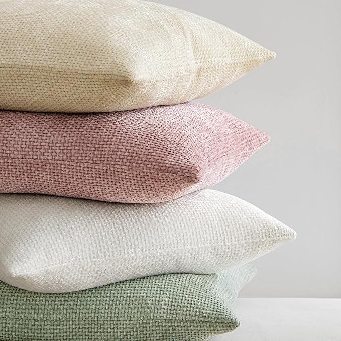 MIULEE Pack of 2 Couch Throw Pillow Covers 20x20 Inch Aesthetic Pink Modern - Image 4