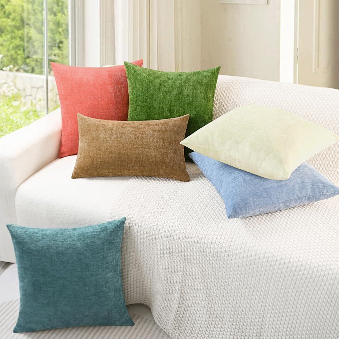 CaliTime Decorative Couch Throw Pillow Covers 16 X 16 Inches Beige | Pack of 2 - Image 4