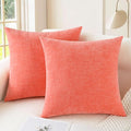 CaliTime Decorative Couch Throw Pillow Covers 24 X 24 Inches Living Coral | by CaliTime