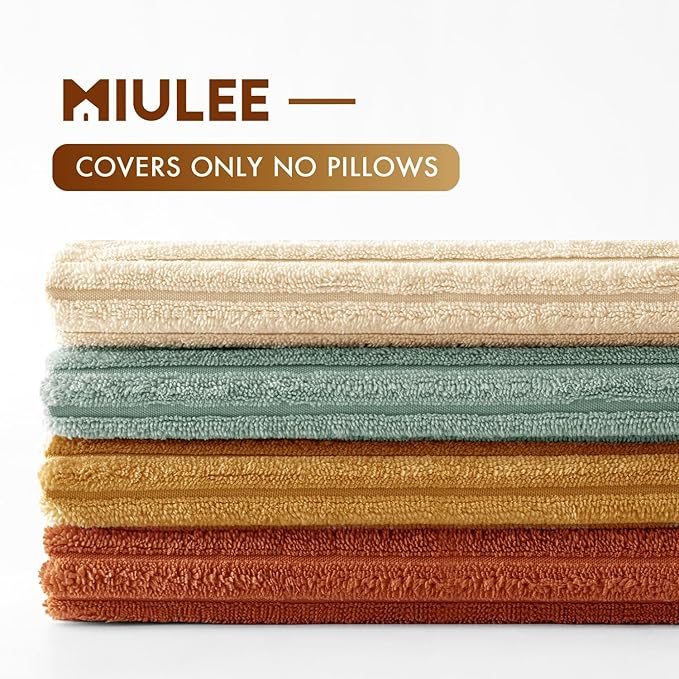 MIULEE Boho Farmhouse Throw Pillow Covers 16x16 Inch Set of 4 Modern Natural - Image 7