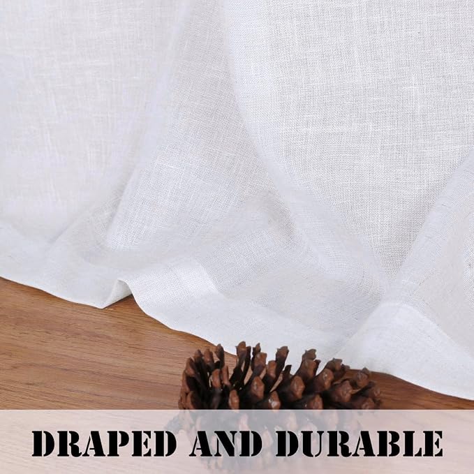 H.VERSAILTEX Living Room Linen Curtains Home Decorative Grommet Curtains - Image 8