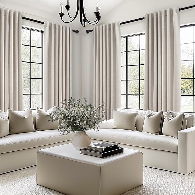 Long Curtains 108 inch Long 2 Panels, Total Blackout Curtain Wide Elegant - Image 5