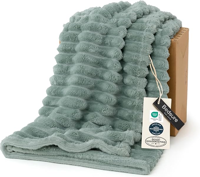 Bedsure Soft Twin XL Blanket for Bed Dorm Sage Green 66"x90" | Birthday Gifts by Unknown