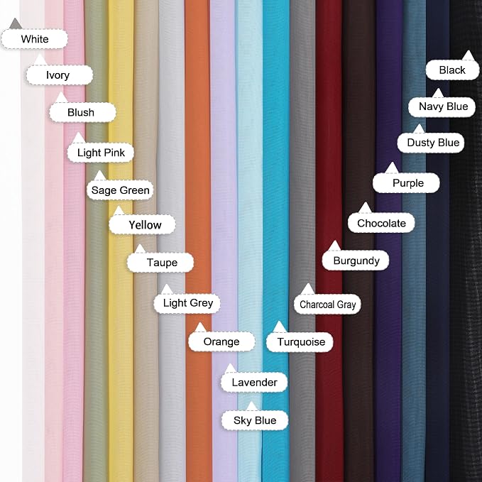 Chocolate Sheer Curtains 84 Inches Long 2 Panels Set, Rod Pocket Transparent - Image 8