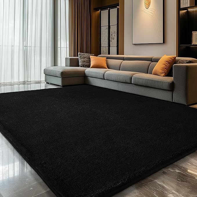 Sour Lemon 9x12 Area Rugs for Living Room, Soft Large Area Rug Fluffy Rugs for Bedroom，Machine Washable Area Rug Non Slip Carpet Rug for Living Room Playroom Kids Room Home Decor