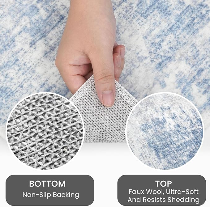 IOHOUZE Small Abstract Area Rug 2x3 Ft Entryway Rugs Washable Door Mat Indoor - Image 4