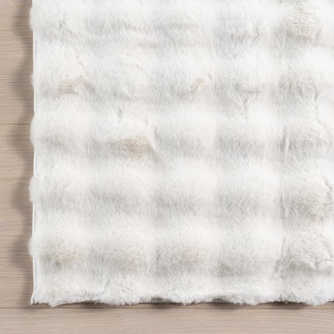 nuLOOM Jeni Off White Checkered Washable Area Rug, Off White - Image 7